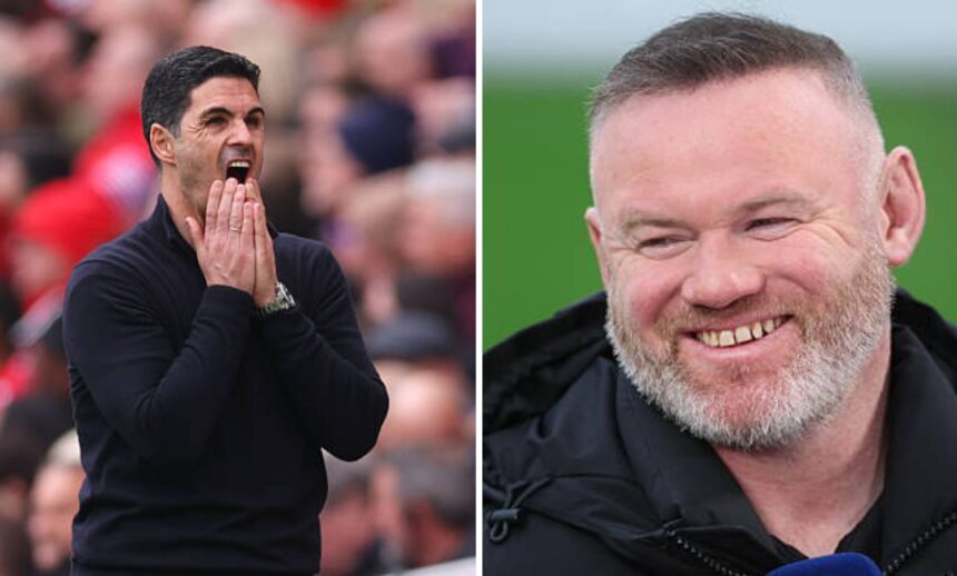 Split image of Mikel Arteta and Wayne Rooney