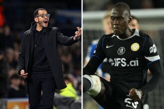 Split image of Liam Rosenior and Trevoh Chalobah