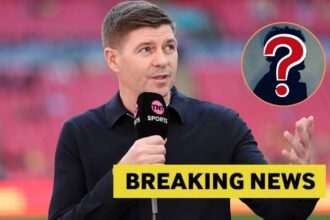 Steven Gerrard with overlay of Breaking News