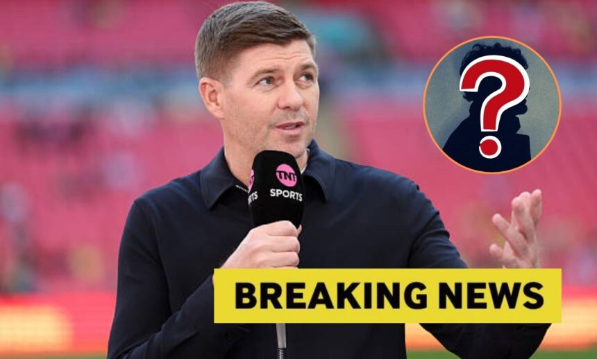 Steven Gerrard with overlay of Breaking News