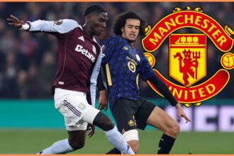 Amadou Onana in action for Aston Villa