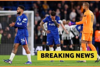 Enzo Fernandez reacts following Chelsea