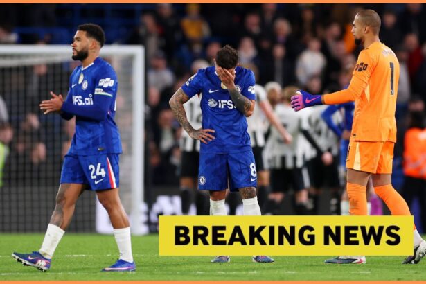 Enzo Fernandez reacts following Chelsea