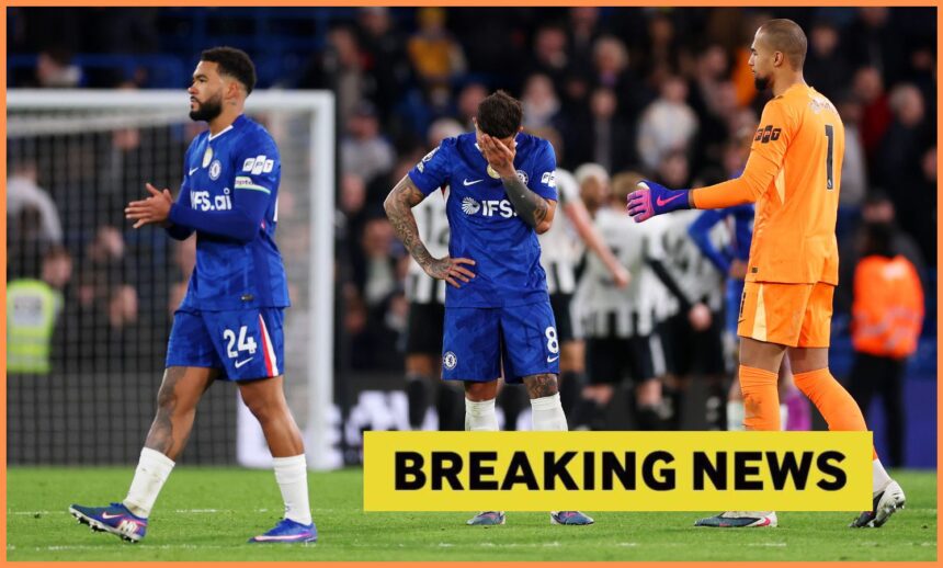 Enzo Fernandez reacts following Chelsea