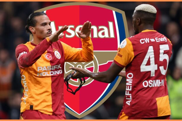 Victor Osimhen with Leroy Sane