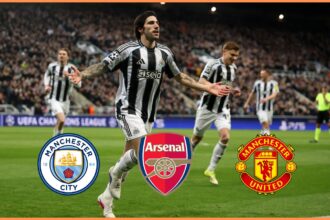 Sandro Tonali celebrates scoring for Newcastle United