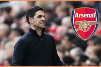 Arsenal manager Mikel Arteta reacts during the Bournemouth defeat