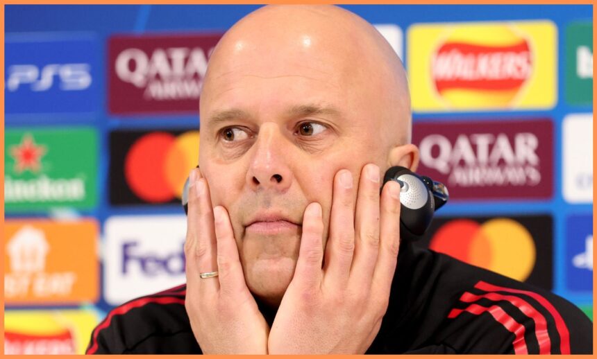 Liverpool manager Arne Slot during a press conference