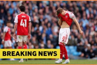 Martin Odegaard reacts after Arsenal