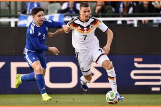 Said El Mala in action for Germany Under-21s