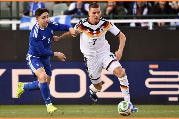 Said El Mala in action for Germany Under-21s