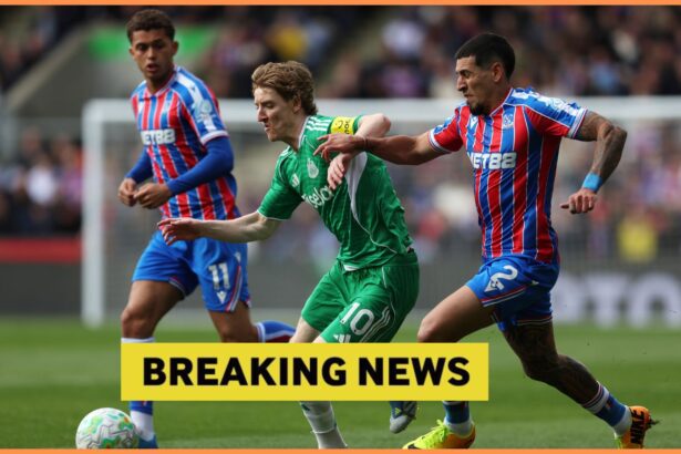 Anthony Gordon in action for Newcastle vs Crystal Palace