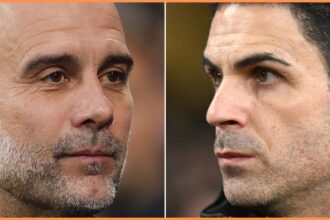 Pep Guardiola and Mikel Arteta