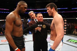 Jon Jones and Chael Sonnen face off just minutes before their fight