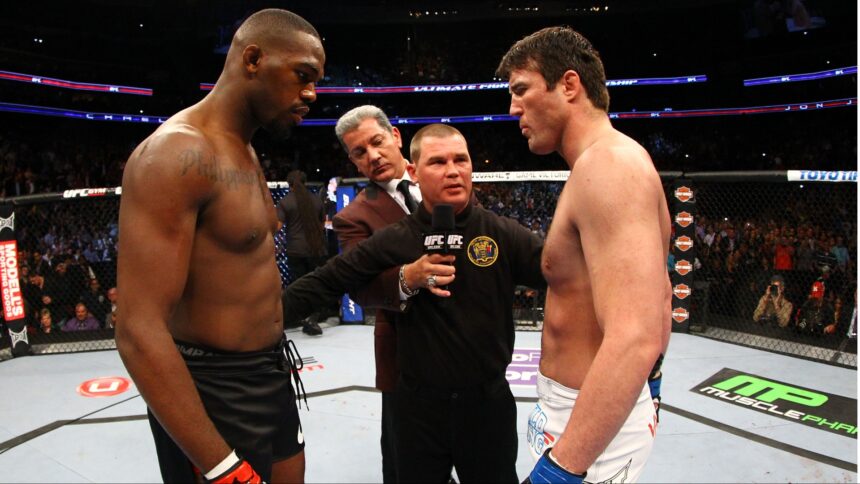 Jon Jones and Chael Sonnen face off just minutes before their fight