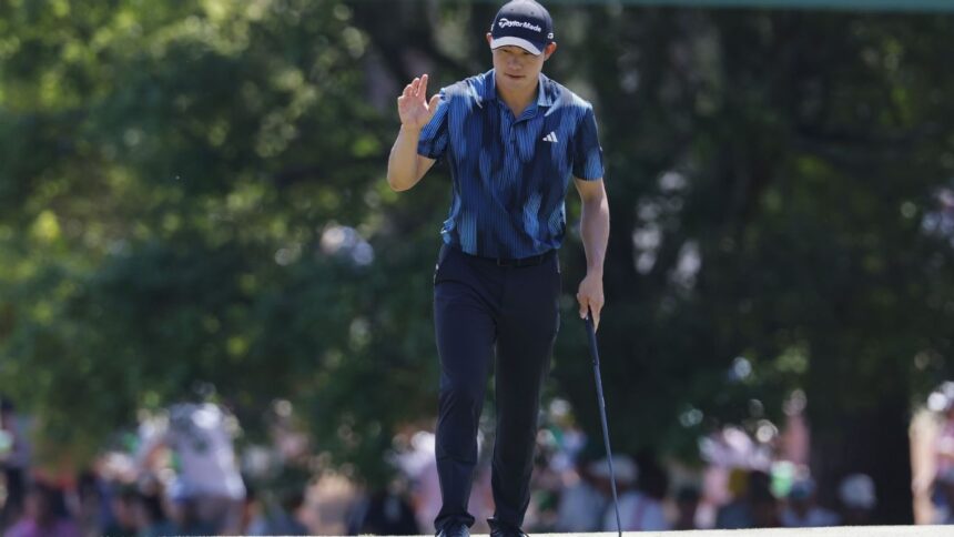 Collin Morikawa limps to T-7 at Masters