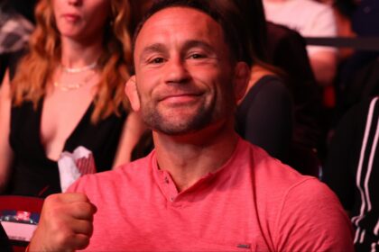 Frankie Edgar cageside at UFC 316 in Newark