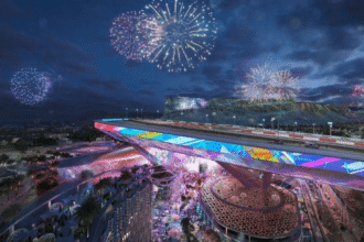 Qiddiyah Speed Park's elevated corner (Qiddiya Media)