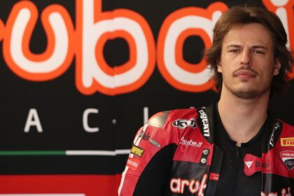 Nicolo Bulega, 2026 WorldSBK Phillip Island Test, pit box. Credit: Gold and Goose.