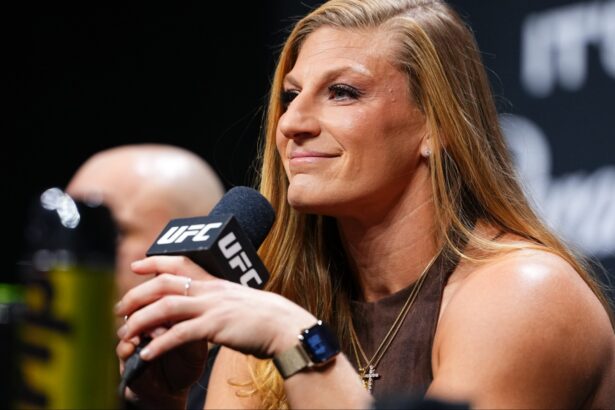 Kayla Harrison at a UFC press conference