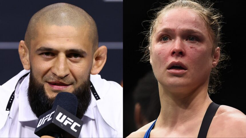 Khamzat Chimaev and Ronda Rousey