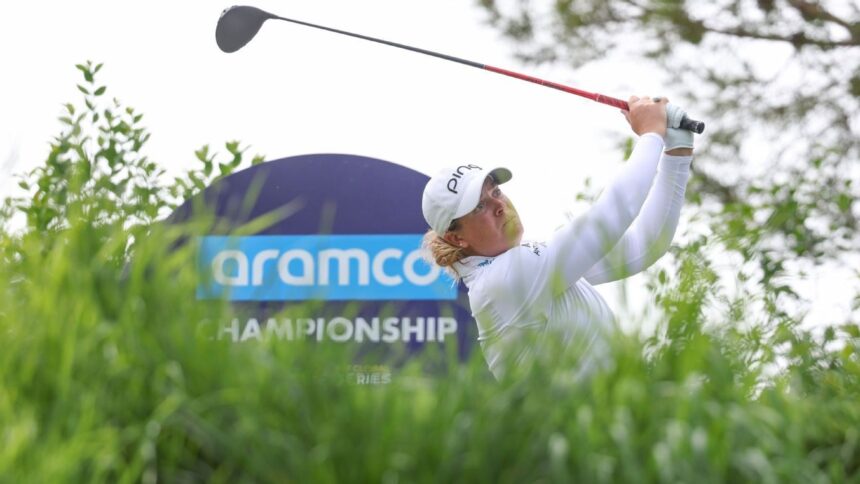 Lauren Coughlin leads in a 3-way tie at the familiar Shadow Creek