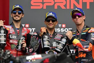 Martin, Bagnaia, Acosta, 2026 US MotoGP Sprint.