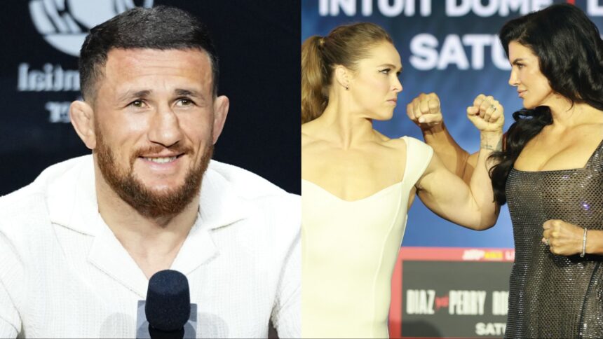 Merab Dvalishvili, Ronda Rousey and Gina Carano