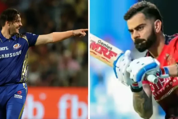 Mitchell McClenaghan And Virat Kohli
