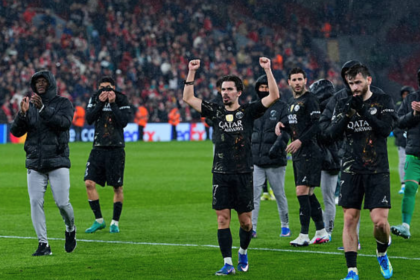 Liverpool 0-2 Paris Saint-Germain (0-4 aggregate): Dembele doubles the players in the slot to eliminate the champions