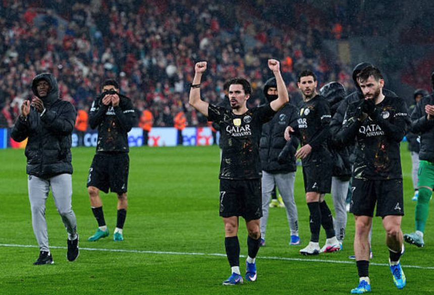 Liverpool 0-2 Paris Saint-Germain (0-4 aggregate): Dembele doubles the players in the slot to eliminate the champions