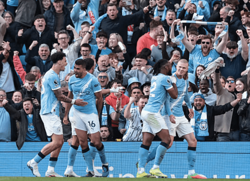 Manchester City 2-1 Arsenal: Haaland's heroic swing title race favors Guardiola