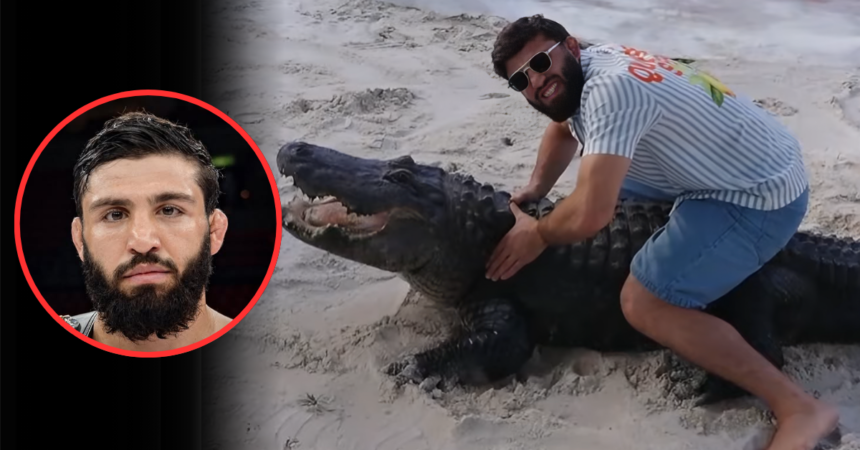 Arman Tsarukyan Tries Wild Rear-Naked Choke On REAL Alligator As He Awaits Next UFC Booking