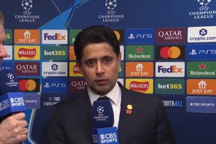 PSG president Nasser Al-Khelaifi pays tribute to Hillsborough victims on the eve of disaster anniversary after Champions League quarter-final match against Liverpool (video)