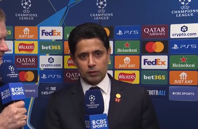 PSG president Nasser Al-Khelaifi pays tribute to Hillsborough victims on the eve of disaster anniversary after Champions League quarter-final match against Liverpool (video)