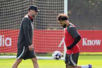 Jurgen Klopp and Mohamed Salah