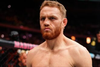 Jack Della Maddalena enters the Octagon for his fight at UFC 322