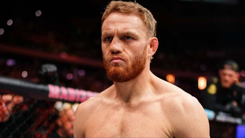 Jack Della Maddalena enters the Octagon for his fight at UFC 322